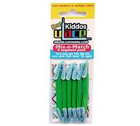 U-LACE - KIDDOS Lacets élastiques pour enfants de 3 à 7 ans - 14 Couleurs disponibles - Filles Garçons (KELLY GREEN - Vert) ATTENTION: 2 sachets sont au minimum nécessaires.