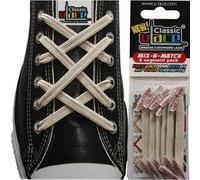 U-Lace MIX Lacets élastiques sans laçage Enfant Adulte de 7 à 77 ans Lacets elastiques vendus par boite de 6 petits segments - Minimum : 2 sachets nécessaires - Comptez bien vos oeillets ! (TAN)