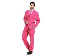 U LOOK UGLY TODAY Homme Costume Party Suit de Noel Coupe Normale Costumes de Fête Camaïeu y Compris Le Pantalon et la Cravate, Or, XXXL