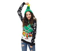 U LOOK UGLY TODAY Pull de Noël Laid pour Les Hommes, Festif pour Une Fête de Noël,Colour Me Christmas,L