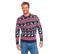 U LOOK UGLY TODAY Pull de Noël Laid pour Les Hommes, Festif pour Une Fête de Noël,Feeling The Fair Isle-red,XL
