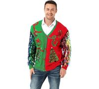 U LOOK UGLY TODAY Ugly Christmas Sweater Pull de Noël Hommes Femmes Unisexe Sweater Pull à Capuche tricoté drôle de Noël pour Femme Pull Unisexe, Sweat Festif de Noël
