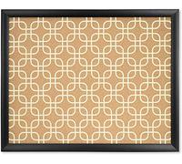 U marques en liège Tableau d'Affichage, 50,8 x 40,6 cm, cadre en bois Noir, design de mode d'impression (Motifs peuvent varier) 20 x 16 Inches noir