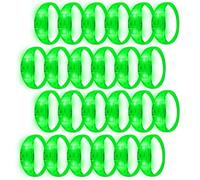 U-MOJOK Lot de 24 bracelets avec lumière verte - Activation sonore clignotante - Contrôle de la musique - Bracelets phosphorescents pour récompenses de jeux de rave, carnaval, concerts, événements