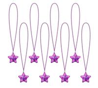 U-MOJOK Lot de 8 colliers lumineux en forme d'étoile clignotante pour mariage, anniversaire, Saint-Valentin, Mardi Gras, 4 juillet, Halloween, Noël, Middle, Plastique, Cristal