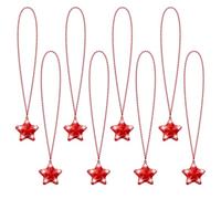 U-MOJOK Lot de 8 colliers lumineux en forme d'étoile clignotante pour mariage, anniversaire, Saint-Valentin, Mardi Gras, 4 juillet, Halloween, Noël, Middle, Plastique, Cristal