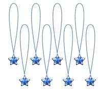 U-MOJOK Lot de 8 colliers lumineux en forme d'étoile clignotante pour mariage, anniversaire, Saint-Valentin, Mardi Gras, 4 juillet, Halloween, Noël, Middle, Plastique, Cristal
