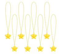U-MOJOK Lot de 8 colliers lumineux en forme d'étoile clignotante pour mariage, anniversaire, Saint-Valentin, Mardi Gras, 4 juillet, Halloween, Noël, Middle, Plastique, Cristal
