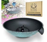 U-nitt Bassin d'ancrage pour chaîne de gouttière avec revêtement en Poudre Noir patiné - 30,5 cm