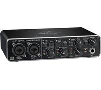 Behringer Interface audio/MIDI UMC204Hd – 2 entrées, 4 sorties, 24-Bit/192 kHz, Préamplis Midas Noir