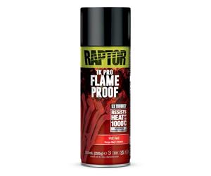 U-POL Peinture Thermorésistante Raptor - Bombe Aérosol Spray de Peinture Résistante à la Chaleur Auto Moto - Rouge Mat - 352 ml - Ref. RFLFR/AL
