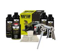 U-POL RAPTOR Kit 4 Bouteilles (noir) + Pistolet d'Application