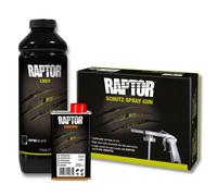 U-POL RAPTOR Revêtement, 1 set de 948 ml in urcisseur, noir avec pistolet RAPTOR Standard UBS