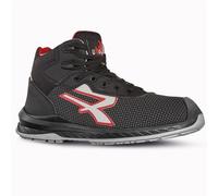 U-Power Red Industry® Stoccolma, Chaussures de sécurité, hautes, légères et flexibles, anti-perforation, anti-crevaison, avec insert Infinergy, avec embouts en aluminium (Black 40)