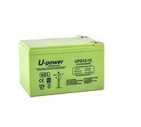 U-Power Batterie Plomb Gel 12V 12Ah F2 6,3mm