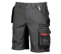 U-Power START, Short cargo pour homme, demi-pantalon coupe slim, avec fermeture à boutons, grandes poches multiples, tissu en coton extensible, vêtements d'extérieur confortables (Black Carbon 46)