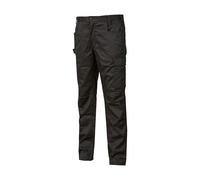 U-Power Bravo Top Pantalon de Travail pour Homme, Pantalon Cargo à Taille élastique, avec Poche latérale multifonctionnelle, vêtement extérieur résistant et Durable (Black Carbon 2XL)