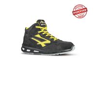 U-Power Red Lion® Shot , Chaussures de sécurité, hautes, légères et flexibles, anti-perforation, anti-crevaison, avec insert Infinergy, avec embouts en aluminium (Black 46)