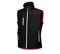 U-Power CLIMB, Gilet Softshell, Tissu Stretch, Léger, Coupe-Vent, Veste Imperméable, avec Fermeture Éclair Intégrale, Vêtements Chauds, pour Randonnée, Course à Pied (Black Carbon )