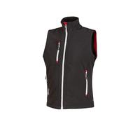 U-Power CLIMB, Gilet Softshell, Tissu Stretch, Léger, Coupe-Vent, Veste Imperméable, avec Fermeture Éclair Intégrale, Vêtements Chauds, pour Randonnée, Course à Pied (Black Carbon )