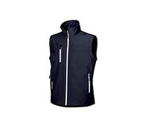U-Power CLIMB, Veste unisexe, Gilet en coton léger, Sans manches, Fermeture éclair complète, Multi_poches, Col montant, Tenue décontractée intelligente, Manteau facile à porter (Deep Blue XL)