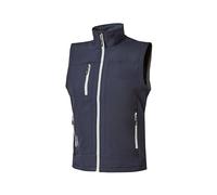 U-Power Gilet CLIMB - Coton léger, sans manches, zippé, multi-poches, col montant - Deep Blue L