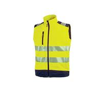 U-Power DANY, Gilet, Veste sans manches, en Tissu Softshell, Zip intégral, Résistant à l'eau, Tenue de travail confortable, avec Poche pour téléphone portable, avec Zip (YELLOW FLUO 3XL)
