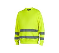 U-POWER DON'T WORRY... BE HAPPY! Felpa Da Lavoro Girocollo Chara Yellow Sweat de Travail Ras du Cou, Jaune Fluo, M Homme