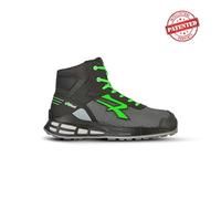 U-POWER DON'T WORRY... BE HAPPY! Mixte Scarpe Antinfortunistiche Da Lavoro, Scarpa Bassa, Modello Barret S ESD S3s Ci Fo SR, Con Puntale Antiperforazione Chaussure de sécurité, Noir Vert Fluo, 47 EU