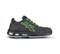 U-POWER DON'T WORRY... BE HAPPY! Mixte Scarpe Antinfortunistiche Da Lavoro, Scarpa Bassa, Modello Malibu S ESD S3s Ci Fo SR, Con Puntale Antiperforazione Chaussure de sécurité, Noir Vert Fluo, 48 EU