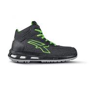 U-POWER DON'T WORRY... BE HAPPY! Mixte Scarpe Antinfortunistiche Da Lavoro, Scarpa Bassa, Modello Ventura S ESD S3s Ci Fo SR, Con Puntale Antiperforazione Chaussure de sécurité, Noir Vert Fluo, 47 EU