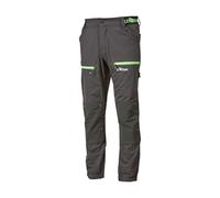 U-Power Don't Worry... BE Happy! - Pantalon de Travail en Tissu Stretch avec Poches, Coupe Jogging Horizon Asphalt Grey/Green, Pantalon de Travail décontracté pour Homme
