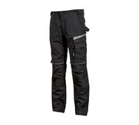 U-Power FLASH, Pantalon en Toile, avec Multi-Poches, Taille Élastique, Tissu Stretch, Genoux Préformés, Vêtements de Travail Confortables, avec Boucle Marteau (Asphalt Grey 50)