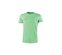 U-Power Fluo, T-shirt classique coupe slim, vêtements de travail pour hommes, tissu en coton, col rond, manches courtes, confortable, décontracté, vêtements d'été (VERDE FLUO XL)