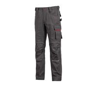 U-Power FREE, Pantalon pour homme, Pantalon cargo multi-poches, Poches genouillères, Poche cuisse amovible, Tissu confortable, Insert élastique, Vêtements extérieurs durables (Grey Meteorite 48)