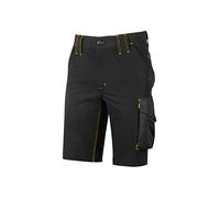 U-Power Future Mercury, Short cargo d'été pour homme, demi-pantalon coupe slim, grandes poches multiples, tissu extensible, vêtements d'extérieur confortables (Black Carbon )