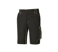 U-Power Future Mercury, Short Cargo d'été pour Homme, Demi-Pantalon Coupe Slim, Grandes Poches Multiples, Tissu Extensible, vêtements d'extérieur Confortables (Black Carbon L)