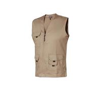 U-POWER | Gilet da Lavoro Uomo con Zip CHICA, Multitasche, Elasticizzato, 98% cotone 2% spandex