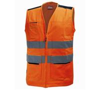 U-Power - Gilet sans manches multifonctions orange haute visibilité SMART S
