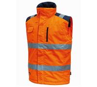 U-Power - Gilet sans manches orange haute visibilité rembourré PRIME XL
