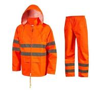 U-POWER Halley Ensemble imperméable haute visibilité avec veste et sur-pantalon imperméable avec bandes réfléchissantes