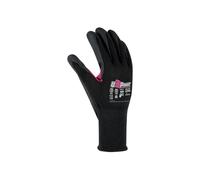U-Power Love Gants De Travail Anti-sécurité Suporto Nylon Spandex Élastique Split Nitrile Mousse Renforcement Entre Police Indice Tactile Protection Risques Mécaniques Thermiques Noir Fuchsia 6/XS