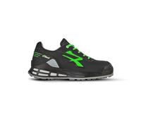 U POWER Mixte Scarpe Antinfortunistiche Da Lavoro,Scarpa Sandalo,Mod. Jago S ESD S3s Ci Fo SR,puntale Antiperforazione No Metal Chaussure de Protection Incendie et de sécurité, Noir Vert Fluo, 40 EU