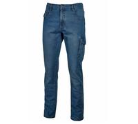 U-Power - Pantalon de travail jean bleu Stretch et Slim JAM XXL
