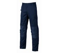 U-Power Pantalon de travail pour homme, pantalon cargo à taille élastique, avec poches genouillères, multi_poches, tissu confortable, vêtement extérieur résistant et durable (Deep Blue 48)