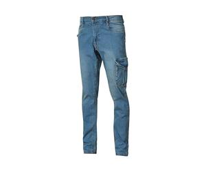 U-POWER | Pantalone da Lavoro JAM, con Porta Ginocchiera, Slim-Fit, 5 Tasche portaoggetti, chiusura con bottone e zip YKK, Elasticizzato, 98% Cotone 2%Elastane