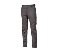U-POWER | Pantalone da Lavoro OCEAN, in Tela Elasticizzata con Tasche, vestibilità Slim-Fit, chiusura frontale con zip e bottone antigraffio, 97% Cotone 3% Spandex
