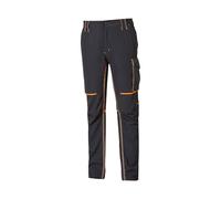 U-POWER | Pantaloni da Lavoro Uomo WORLD, in Tessuto Stretch, Slim-Fit, Idrorepellente e Traspirante, 86% nylon 14% spandex
