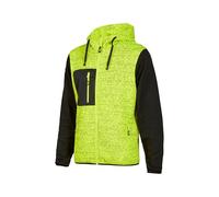 U-Power Sweat-shirt zippé Rainbow, grandes poches, molleton doux, capuche réglable - YELLOW FLUO XL