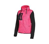 U-Power Rainbow, Sweat-shirt entièrement zippé, avec grandes poches, polaire dou Ce, tissu en coton extensible, col haut, capuche réglable, vêtements d'hiver confortables (BLACK FUCSIA XS)